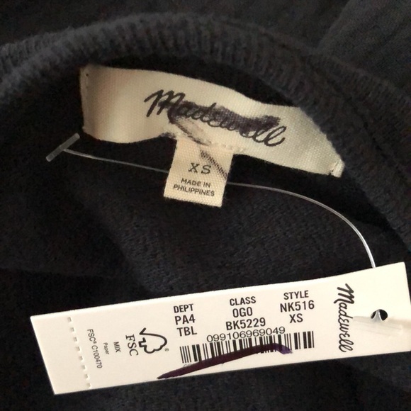 Madewell The Melody Smocked Dress Sleeveless Keyhole Back Midi Black NWT XS - Picture 9 of 10